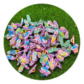 100Pcs Colorful Polymer Clay Flip Flop Charms Mini Slippers Pendants DIY Summer Beach Theme Jewelry Making Decoration