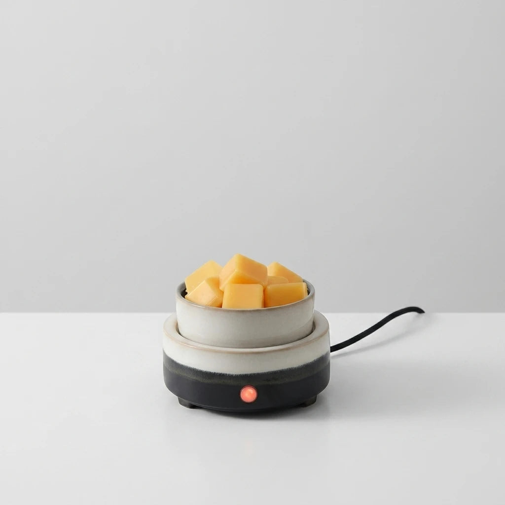 New Ceramic Gray and Black 2-in-1 Fragrance Oil & Electric Wax Warmer Candle Melt Burners