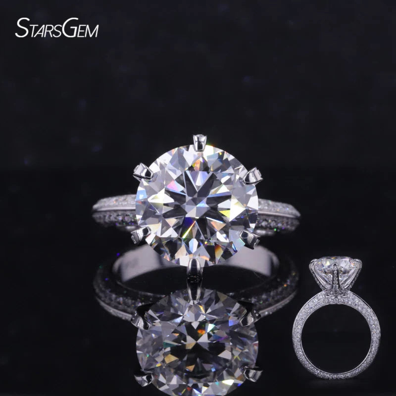 Fine Jewelry Rings Setting  14K Gold 1ct 3ct 5ct Hpht Cvd Lab Grown Diamond VVS  Engagement Band Ring