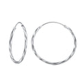 RINNTIN APE39 Quality 925 Sterling Silver Earrings Finding Jewelry Joyas De Plata Rhodium Plated Hoop Earrings for Women