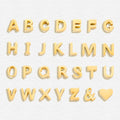 High Quality 316l Stainless Steel  A-z 26 Alphabet Gold Plated DIY Name Necklace Pendant  Letters Accessories Charms