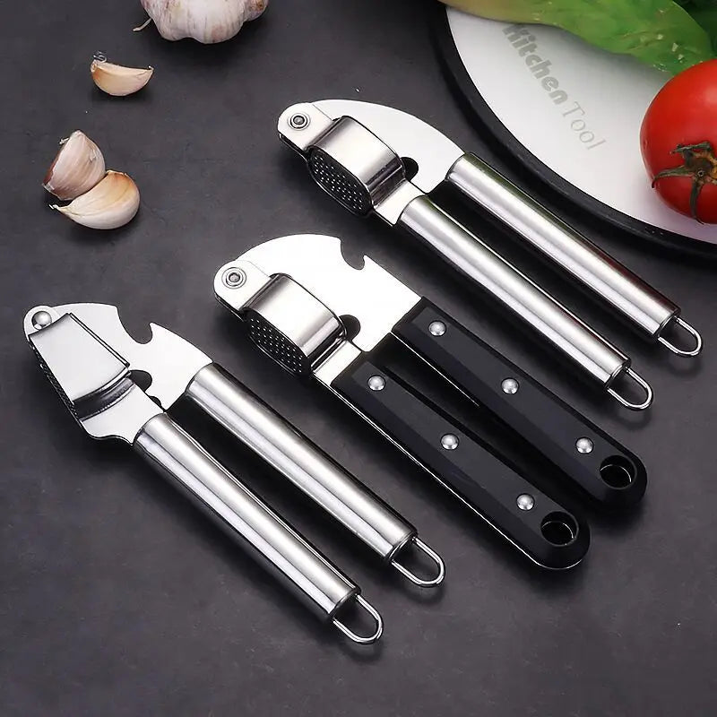 Factory Price Garlic Press Stainless Steel Bottle Opener Household Manual Garlic Presses Creative Kitchen Tools