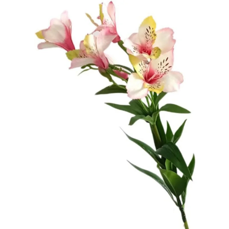 Artificial Peruvian Lily Flowers Long Silk Wedding Bouquets for Home Office Garden Party Hotel Tall Vase Decoration