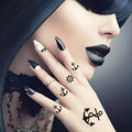 Suitable Fingers Arms Neck Chest Black Fashion Mini Design Realistic Waterproof Temporary Tattoo Stickers Tattoo Stickers