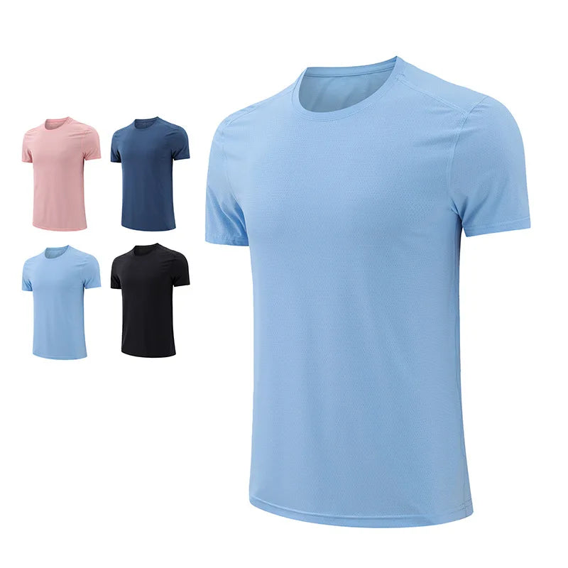 Custom Quick-Drying O-neck Collar T-Shirt for Men Summer Fitness Print for Sports