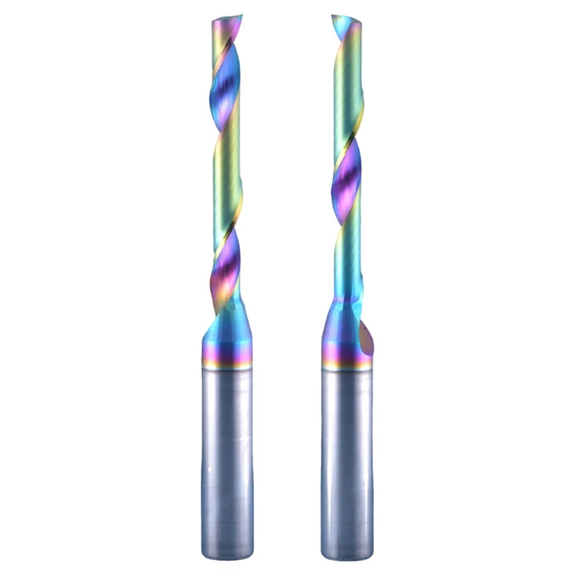 DLC Aluminum End Milling Cutter 3.175 4 6 8mm Single Flute Endmill Solid Tungsten Carbide Mill for Alu Copper