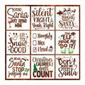 Christmas Stencils for Crafts Reusable - Christmas Funny Sayings Templates for Painting on Wood Windows Canvas and More