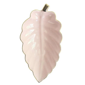SOLHUI Japanese Cute Lovely Embossed Leaf Shape Saucer Dish Art Ceramic Leaf Plate