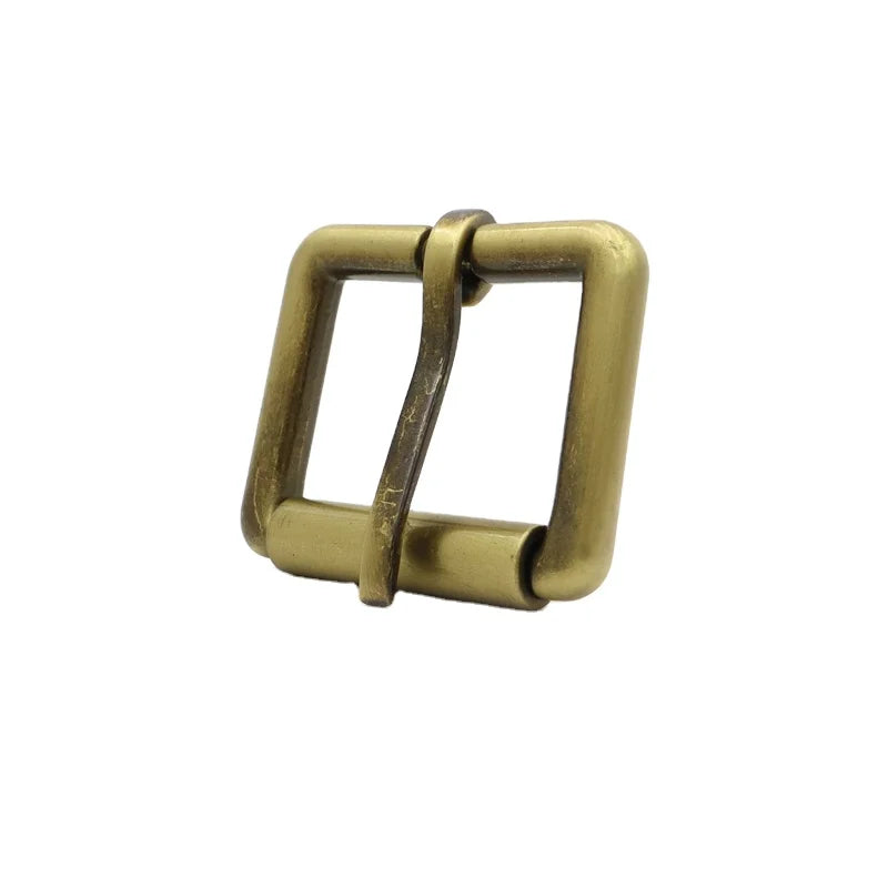 Personalized Logo 1 Inch Gunmetal Square Metal Roller Pin Buckle Waterproof and Strong Stylish Vintage Design for Luxury Bags