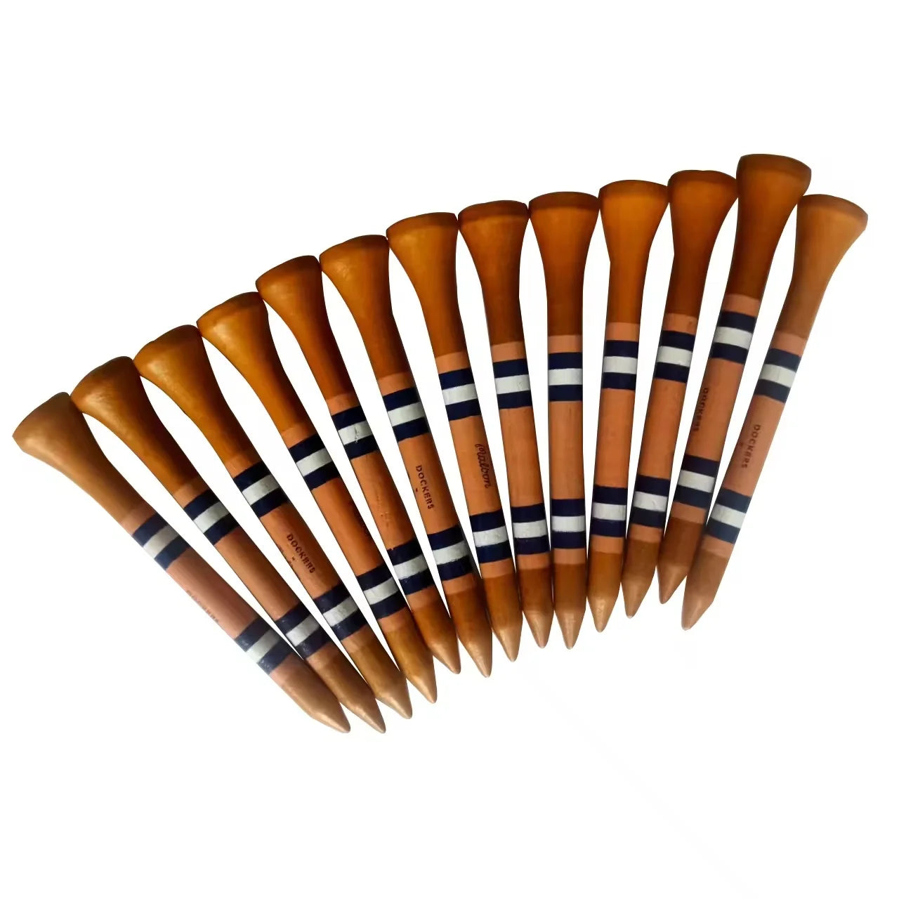 Durable & Stable 83mm Dark Brown Striped Bamboo Golf Tee Eco-Friendly 100% Biodegradable Professional Training Accessory