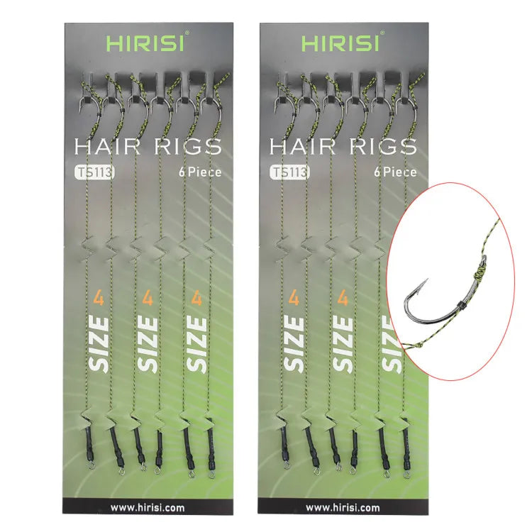Hirisi Carp Fishing Ready Made Hook Link Tied Rigs Carp Terminal Tackle TS113