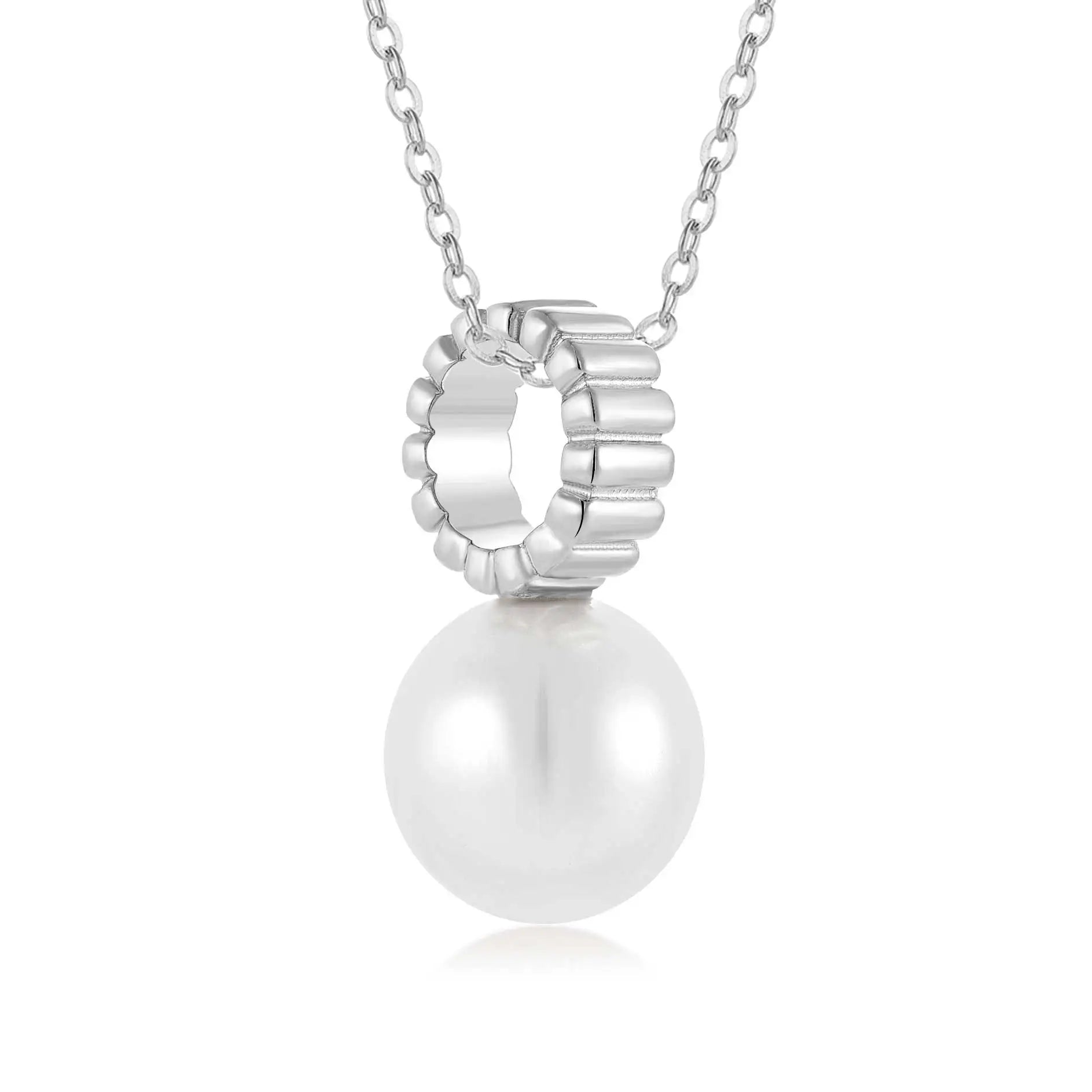 QINGXIN CUSTOM OEM Pearl Trendy Fine Jewelry 18K Gold Plated 925 Sterling Silver Women Necklaces