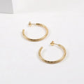 New Trendy Earring 18K Gold Plated Big C Hoop Earrings for Women Stainless Steel Earrings Wholesale