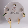 3 Pairs/set Design Wholesale Fashion Fine Brass CZ 18K Gold Plating Hoop Drop Earrings for Women Stud Earrings
