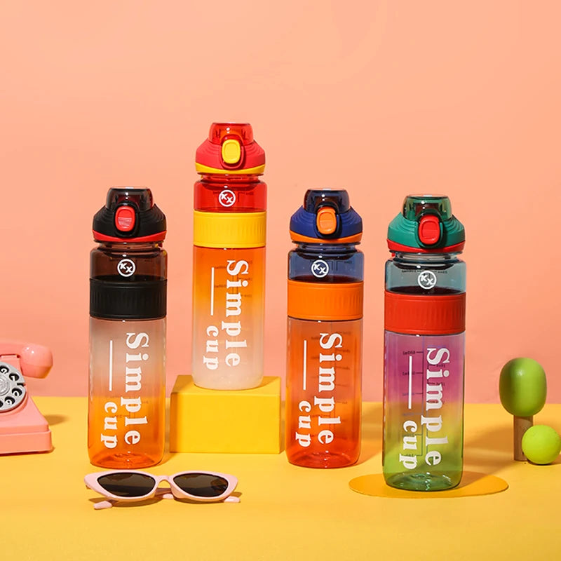 New Design Eco Reusable Leak-Proof 1000ml Water Bottle Customized Plastic Sport Drinking Water Bottle With Straw for Gym
