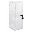 3 Tier Acrylic Display Case Clear Display Case with Lock and 2 Keys Retail Display Cases