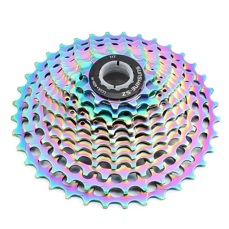 SUNSHINE Ultralight 11S 12S 28T 32T 34T 36T Road Bike Cassette Hollow Rainbow 11-Speed Bicycle Freewheel Sprocket Parts