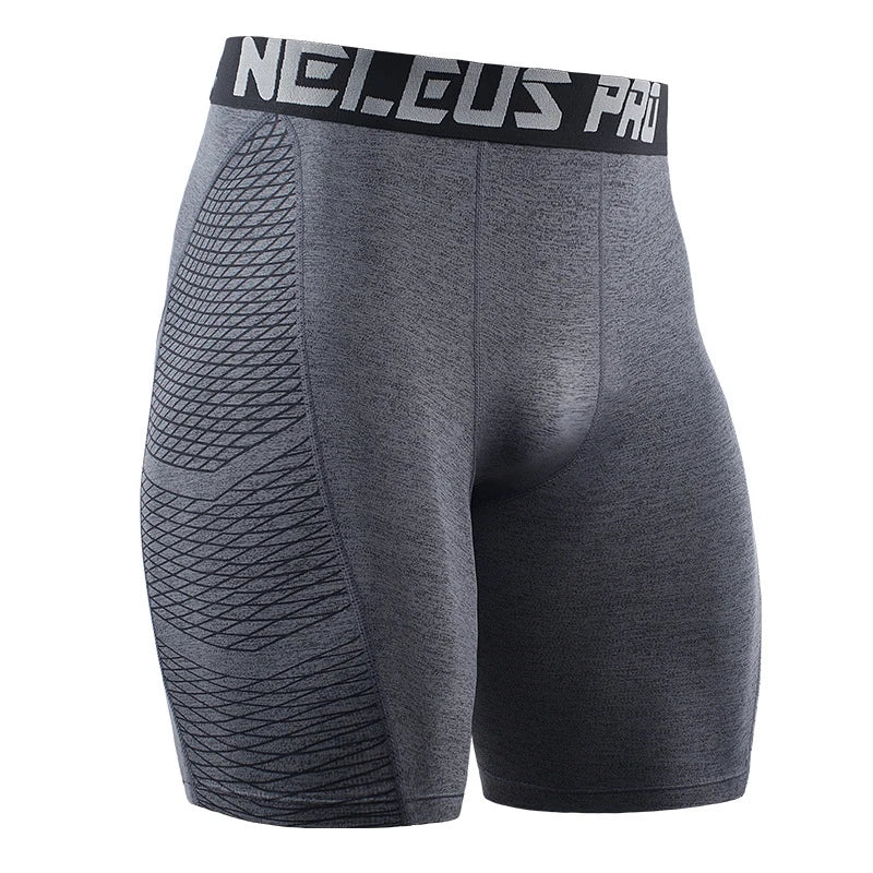 Men's Sports Riding Tight Shorts Side Stripe Design Highlights Leg Lines Waist Print Design Shorts