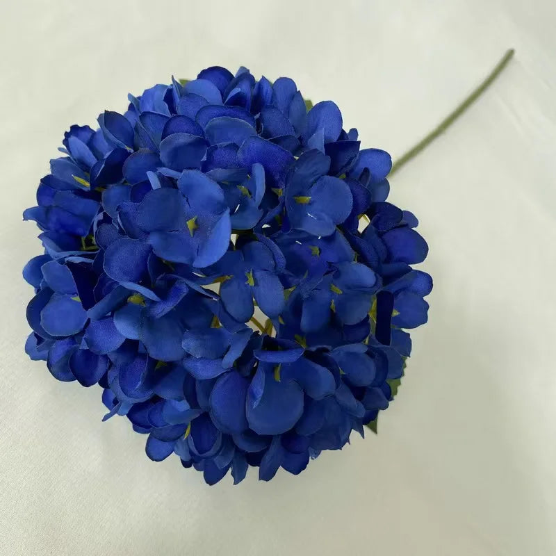 Artificial Hydrangea Flowers Large Silk Hydrangea Flower with Leaves Stems for Wedding Table Centerpieces Vase Home Decoration