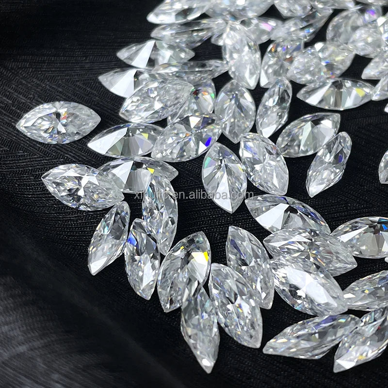 SICGEM Marquise Cut Loose Moissanite Stone D Color VVS1 Clarity for Jewelry Making