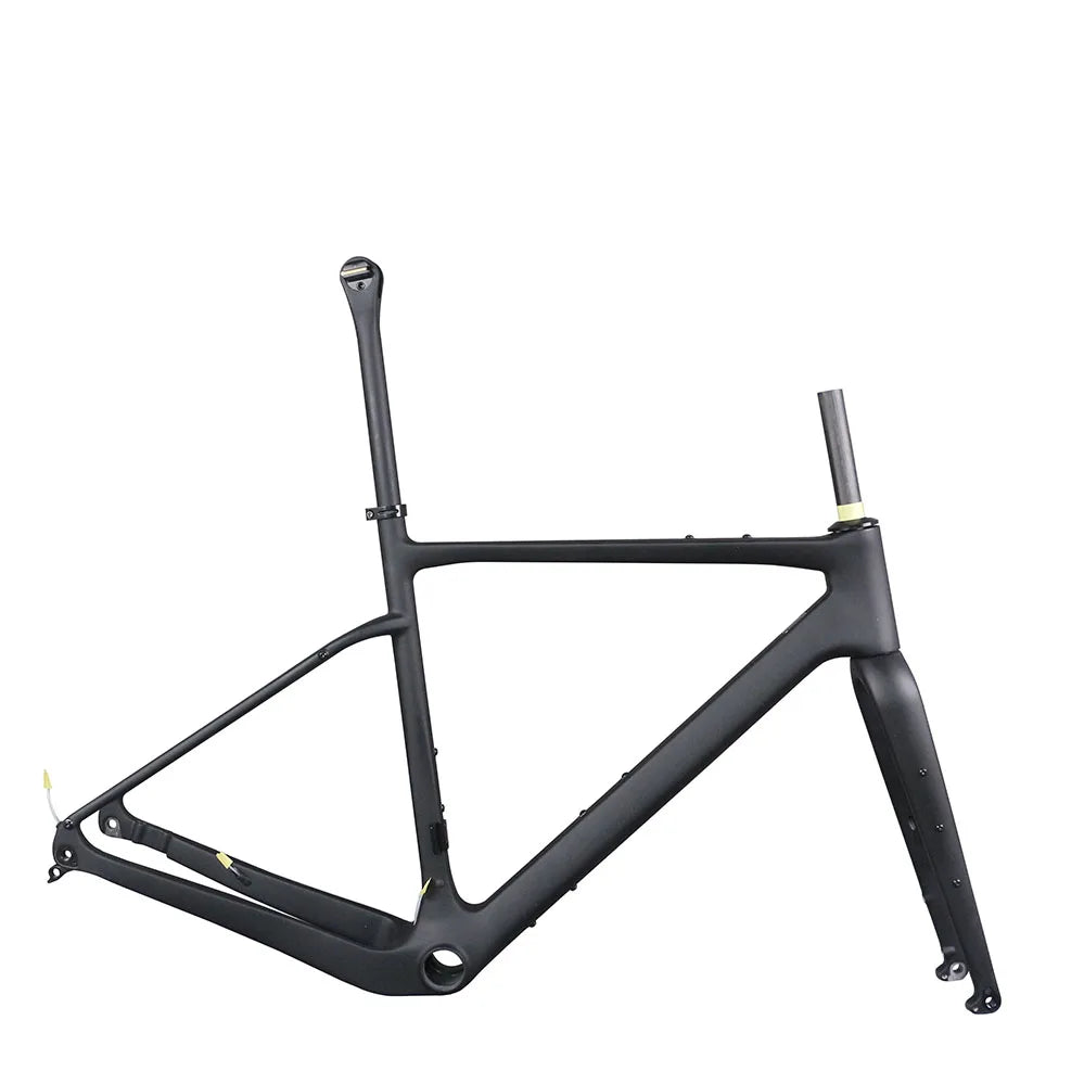 Bicycle Frame Carbon Frame All Inner Cable Superlight Gravel Bike Frameset Bicycle Part Cyclocrossy Frame Black Matte GR044