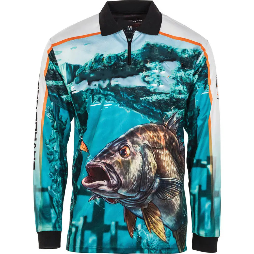 Custom Fishing Polo Shirts Long Sleeve Performance Sublimation Blank Anti-UV Upf 50 Quick Dry Breathable Mens Fishing Shirt