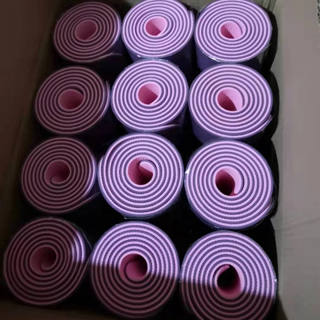Best Promotional OEM TPE Yoga Mat Gymnastics Use Custom Logo 0.5/0.6/0.8cm Thickness Custom Color 183x68cm for