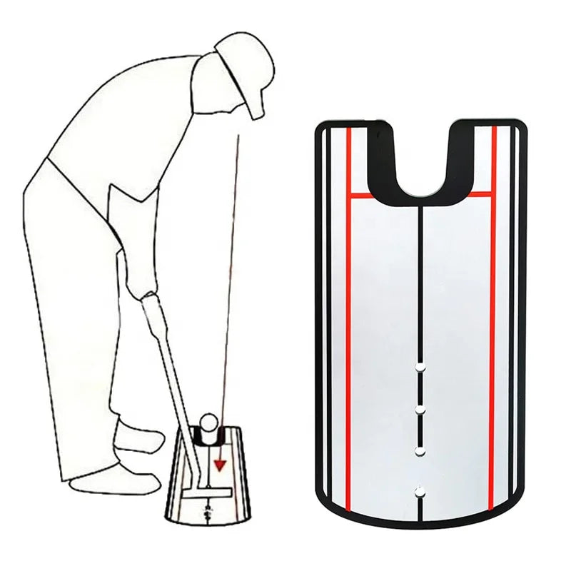 Acrylic Golf Putting Mirror Swing Trainer Alignment Training Aids for Golf Practice