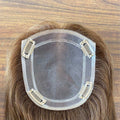 Brown Hair 100% Human Hair Extension Toppes 5*6 Mono Base for Women Silk Topper