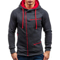Men Hoodie Sweatshirt New Casual Solid Long Sleeve Mens Hoodies Slim Zipper Hooded Cardigan Sweatshirts Men Hoody Sweat Homme