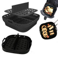 2 Pcs Non Stick Food Grade Reusable Silicone Pot Baking Tray Silicone Liners Square 8 Inches for Air Fryer