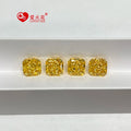 Crushed Ice Cut 8a Quality Yellow Light pink Loose Gemstone square Cut Corner Cubic Zirconia