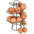Multifunctional Spiraling Dispenser Kitchen Storage Display Rack Organizer Spiral Design Metal Egg Skelter Holder Rack