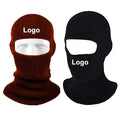 1 Hole Knitted Hat Warm Full Face Cover Adult Knitted Neck Gaiter Winter Ski Mask Balaclava for Sports Cycling