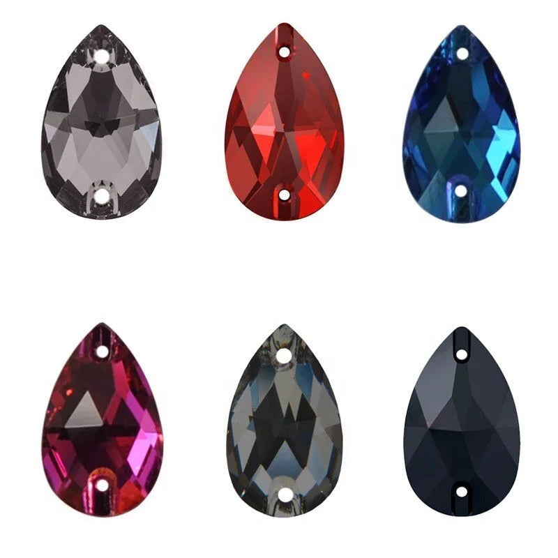 Top Quality 3230 Drop Sew on Rhinestones Strass Sewing Flatback Glass Rhinestones for Clothes Needlework Dress