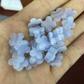 HQ GEMS Popular Lavender Agate Purple Stripe Clover Stones 8x8x2mm to 23x23x2mm Four Leaf Clover Stone