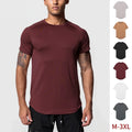 American Size Mens Tshirt Lightweight Stretchy Breathable Athletic T-shirt for Men Round Neck Short Sleeve Tee Shirt Ropa