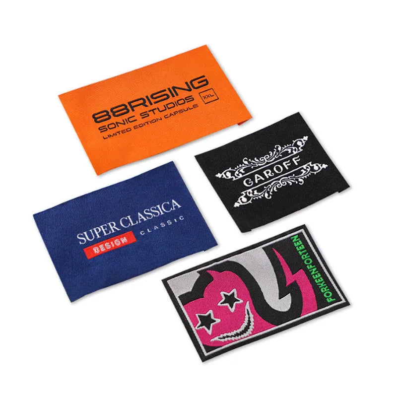 Longitudinal Fold Reflective Woven Label Clothing Iron
