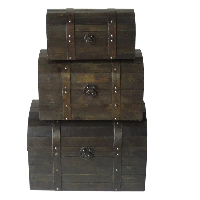 Direct Manufacturer's Vintage Wooden Storage Trunk Square Steamer Trunk with Lacquer Technique