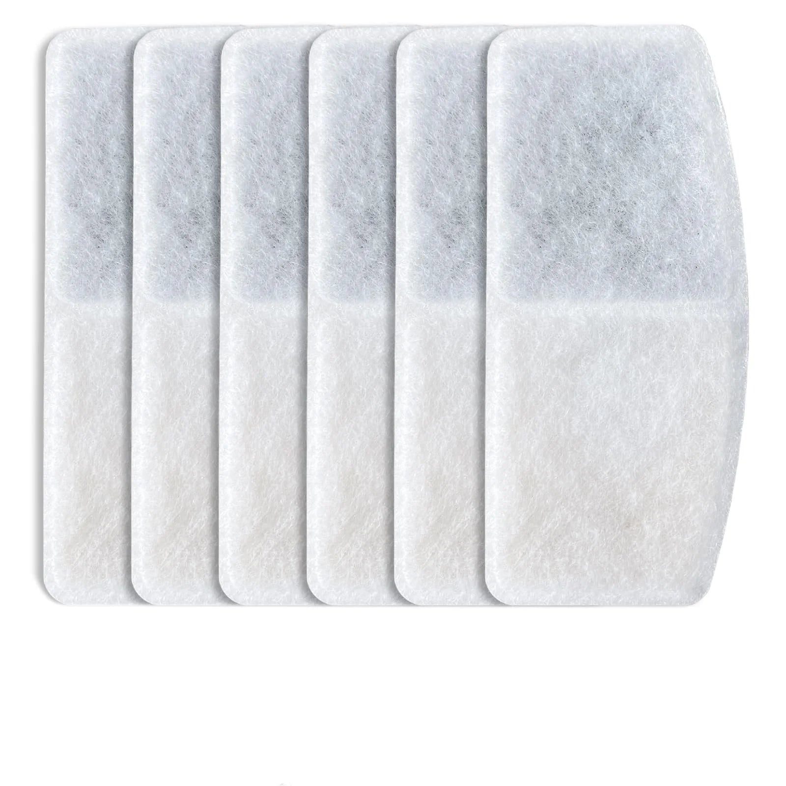Auto Pet Fountain Cat Water Dispenser Set 6 Pack Replacement Filters & 2 Pack Filter Sponges Silicone Material Premium Quality