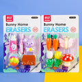 Creative Kids Stationery 3D Cute Cartoon Animal Rabbit Shape DIY Kawaii Erasers for Girls
