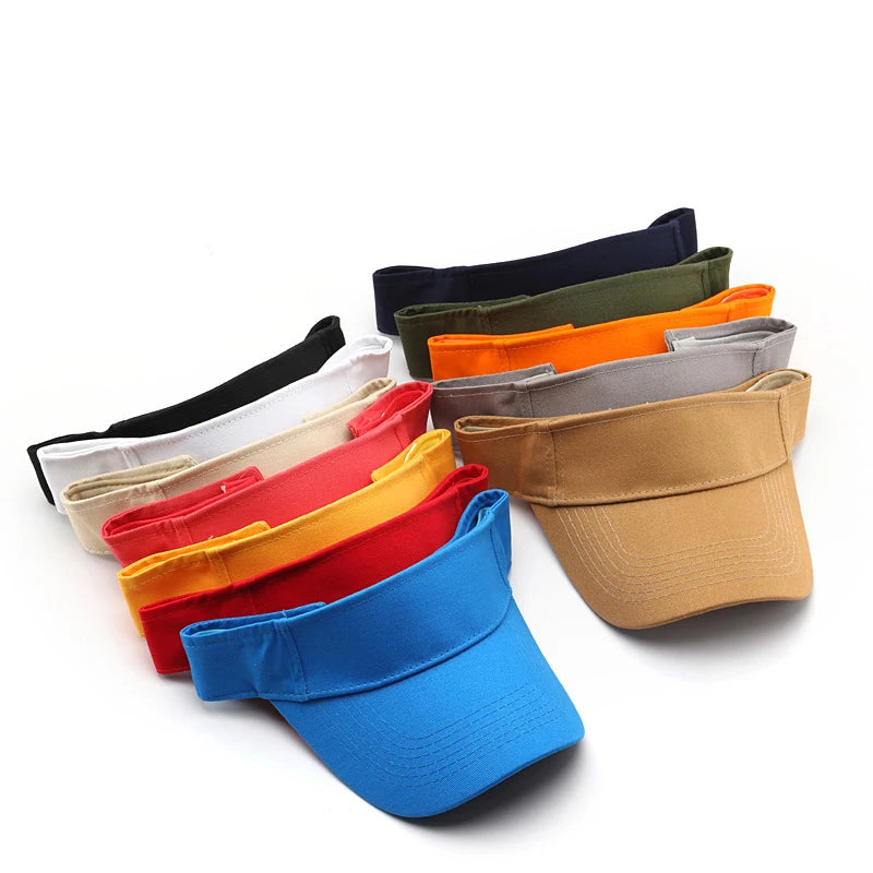 Fashion Sports Blank Colorful Sun Visor Baseball Cap Unisex Curved Adjustable Golf Running Headwear Visor Hat