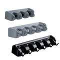 Wholesale Combo 5 Slot Mop and Broom Holder Anti-Slip Brooms Hanger Wall Mount Garden Tool Organizers for Garage Laundry Room