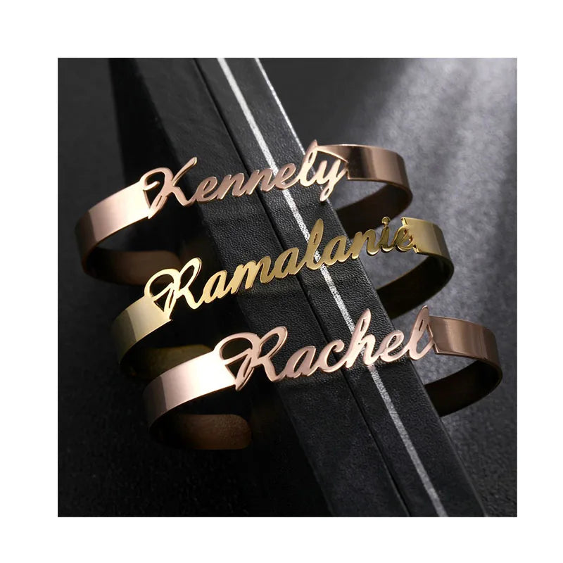 Hot Selling Creative Customized English Alphabet Bracelet Titanium Steel Personalized Diy Name Jewelry Wholesale
