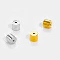 Custom Stainless Steel Cylinder Earring Backs Women Accessories Jewelry Waterproof Earring Back Stopper 18K Gold Plated