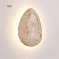 Natural Yellow Stone LED Wall Lamps Waterproof Ceramic Corridor Doorway Decor for Bedroom Cobblestone Villa Courtyard