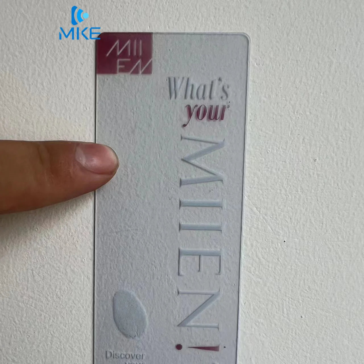 Transparent Wedding Thank U Big Size Matte Magnetic Business Card with Digital Printing