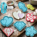 Plastic Biscuit Fondant Dough Cookie Stamp Stencil Fondant Cookie Press Embosser Stamper Cookie Cutter Stamp for Royal Icing