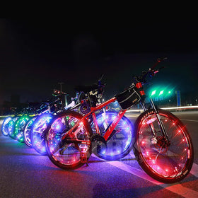Colorful Waterproof Bike Spoke Light Tire Led Bicycle Wheel Light with String Light