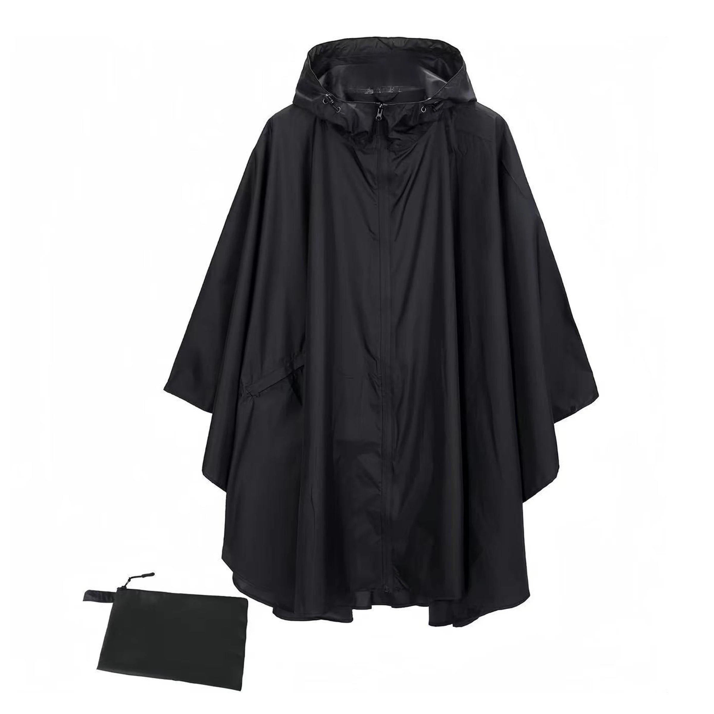 Unisex Lightweight Rain for Poncho with Zipper Windproof Hood  Travel Hiking Camping Raincoat for Adults Custom Logo Decoration
